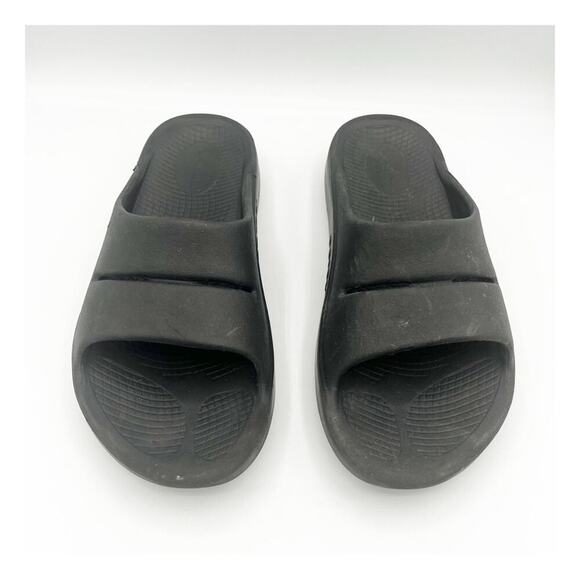 Oofos Slide Comfort Recovery Orthotic Slip On Sandal Black Womens 6 - Picture 2 of 7